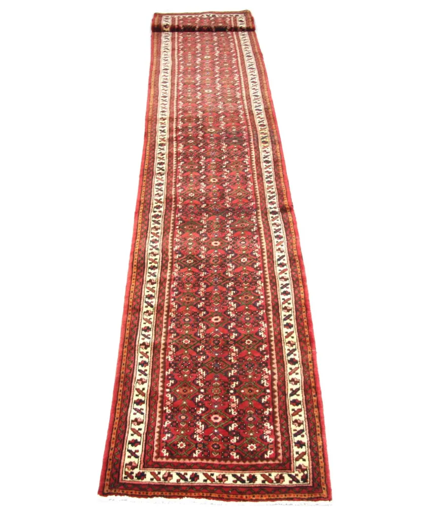 Løper Persisk teppe - Nomadisk - 470 x 93 cm - rød