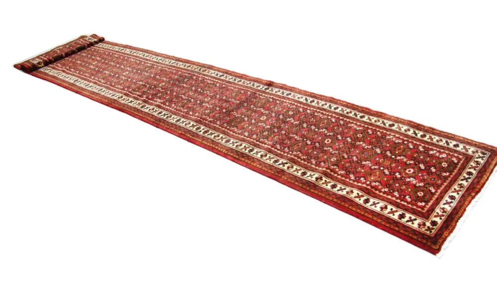Løper Persisk teppe - Nomadisk - 470 x 93 cm - rød