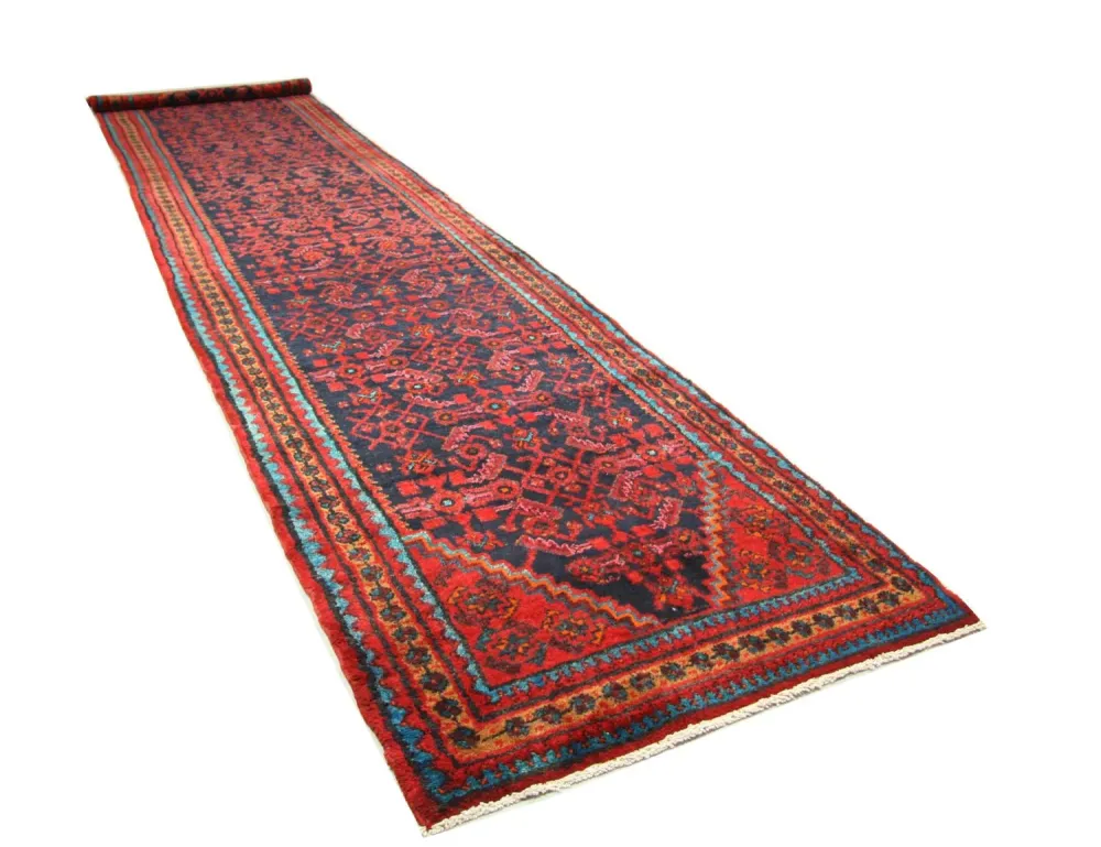 Løper Persisk teppe - Nomadisk - 497 x 107 cm - blå