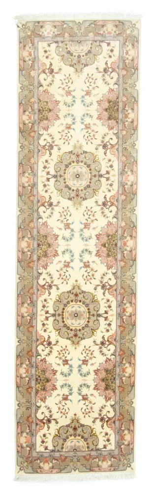 Løper Persisk teppe - Tabriz - 339 x 91 cm - beige
