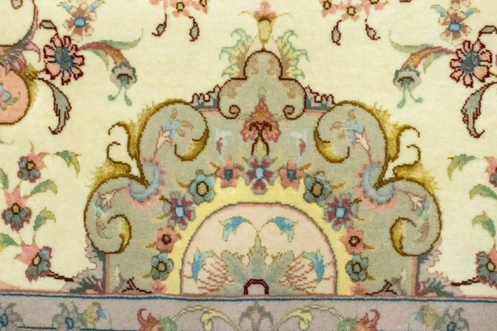 Løper Persisk teppe - Tabriz - 339 x 91 cm - beige
