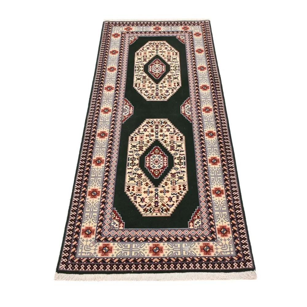 Løper Persisk teppe - Tabriz - Royal - 202 x 74 cm - mørkeblå