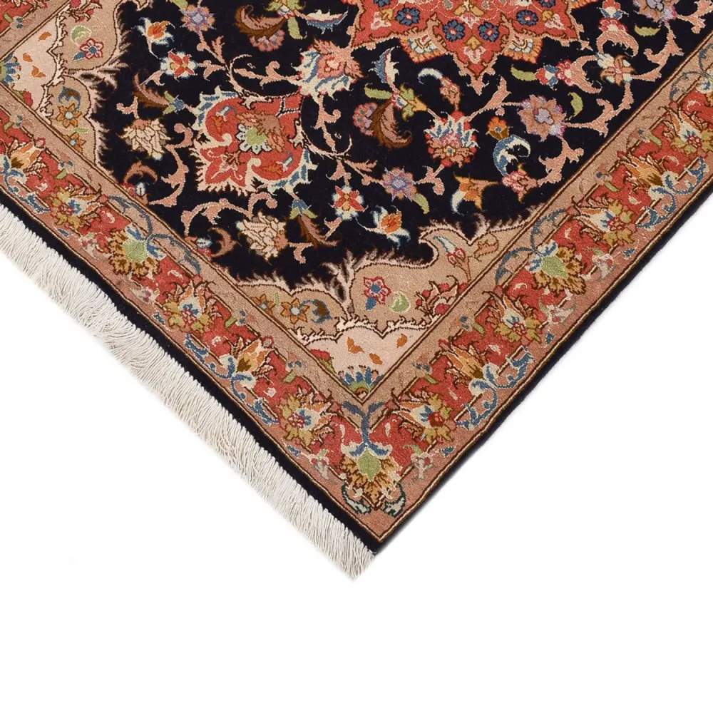 Løper Persisk teppe - Tabriz - Royal - 380 x 75 cm - mørkeblå