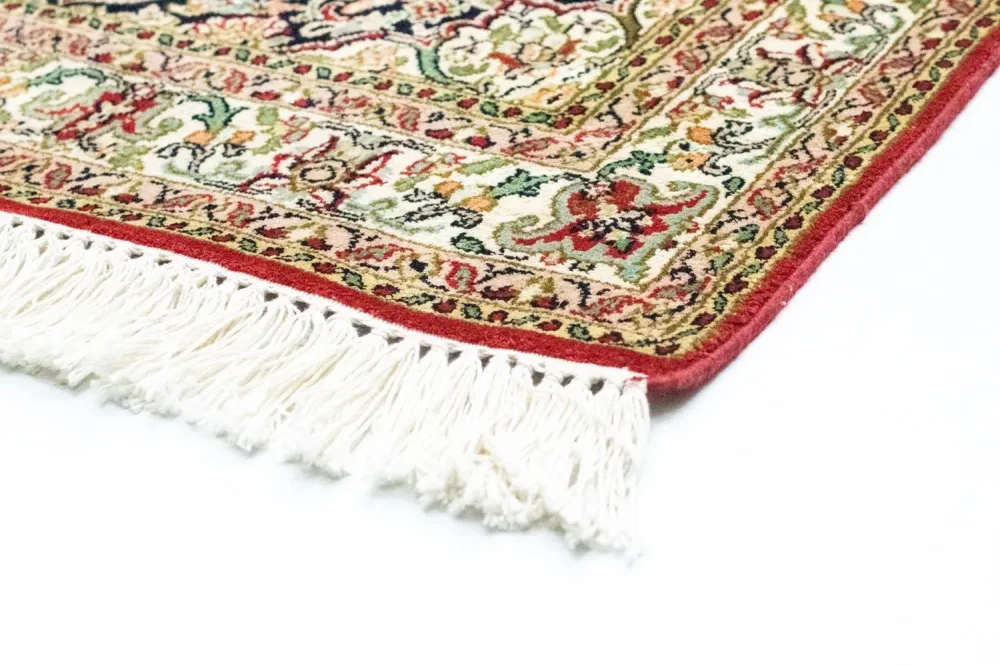 Løper Silketeppe - Kashmir silke - 237 x 80 cm - rød