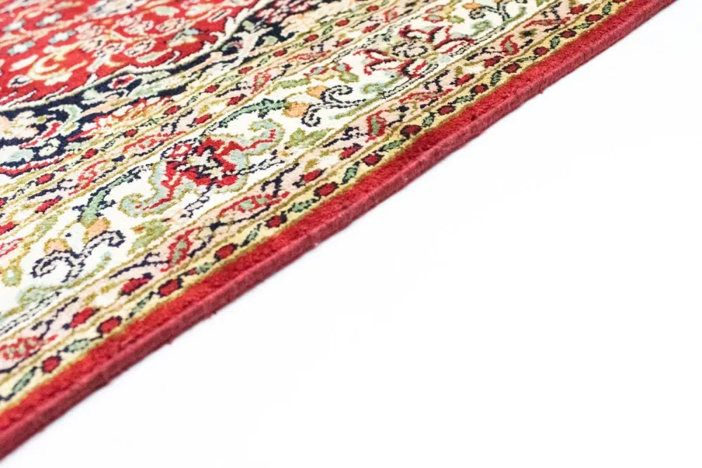 Løper Silketeppe - Kashmir silke - 237 x 80 cm - rød