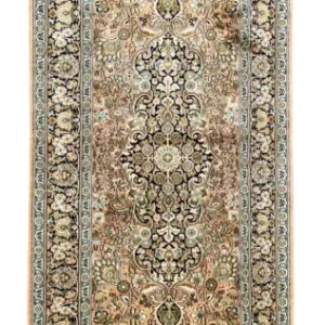 Løper Silketeppe - Kashmir silke - 278 x 77 cm - rød
