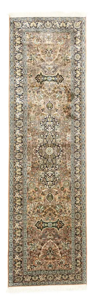 Løper Silketeppe - Kashmir silke - 278 x 77 cm - rød