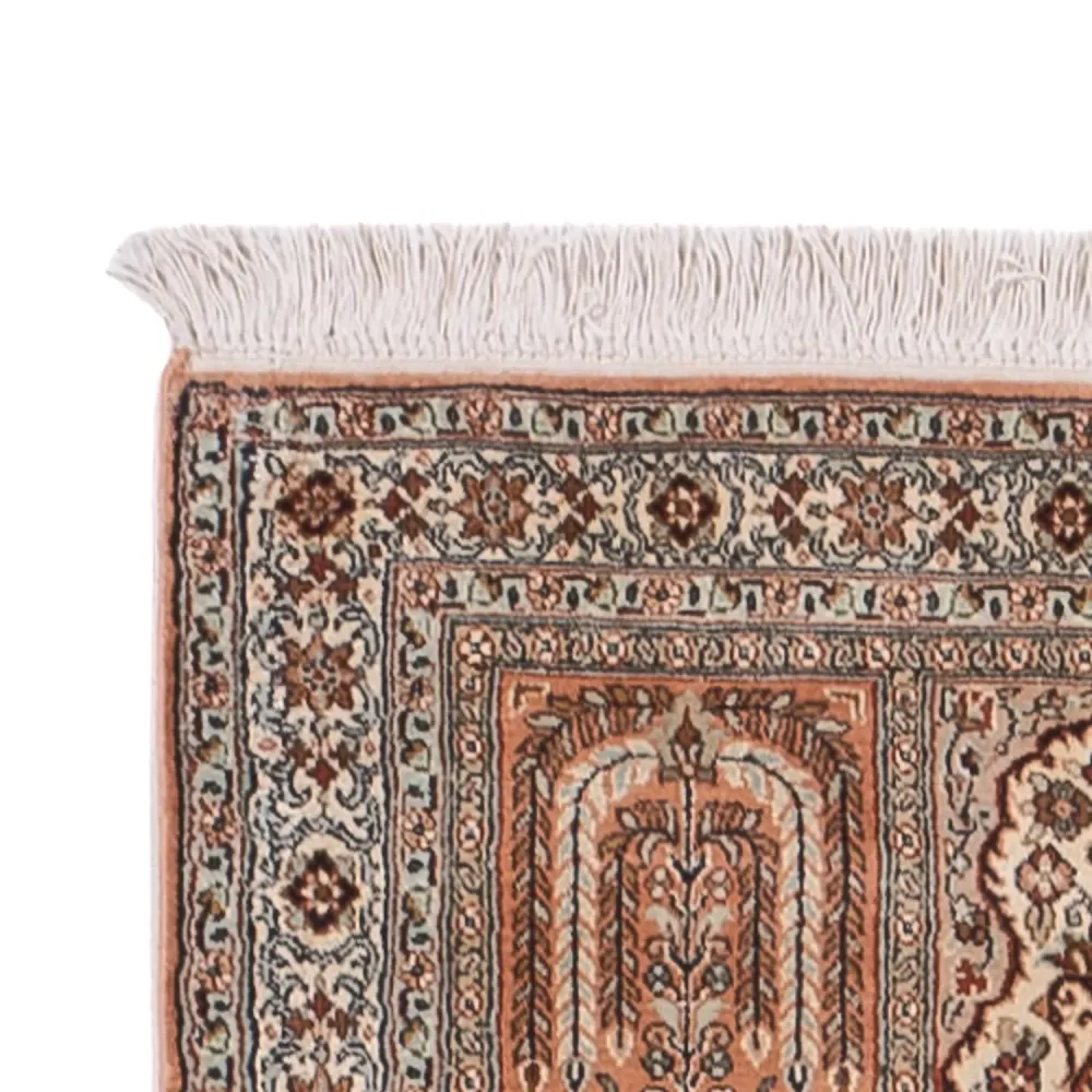 Løper Silketeppe - Kashmir silke - 301 x 77 cm - mørk beige