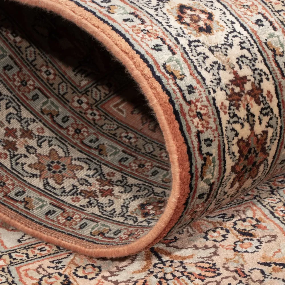 Løper Silketeppe - Kashmir silke - 301 x 77 cm - mørk beige