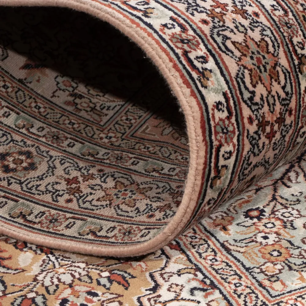 Løper Silketeppe - Kashmir silke - 304 x 79 cm - mørk beige