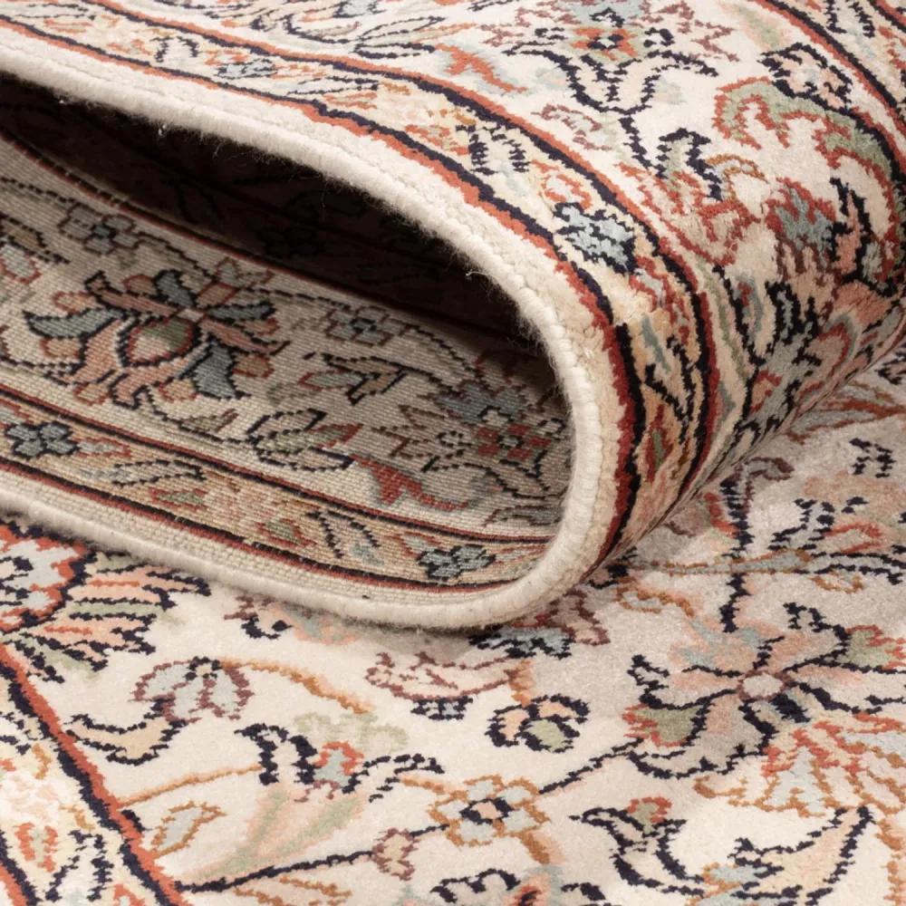 Løper Silketeppe - Kashmir silke - 307 x 77 cm - beige