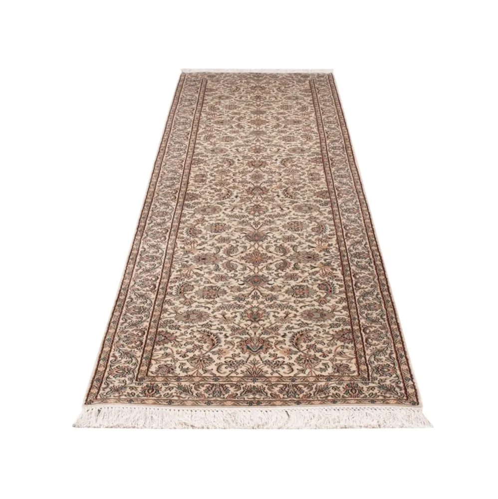 Løper Silketeppe - Kashmir silke - 307 x 77 cm - beige