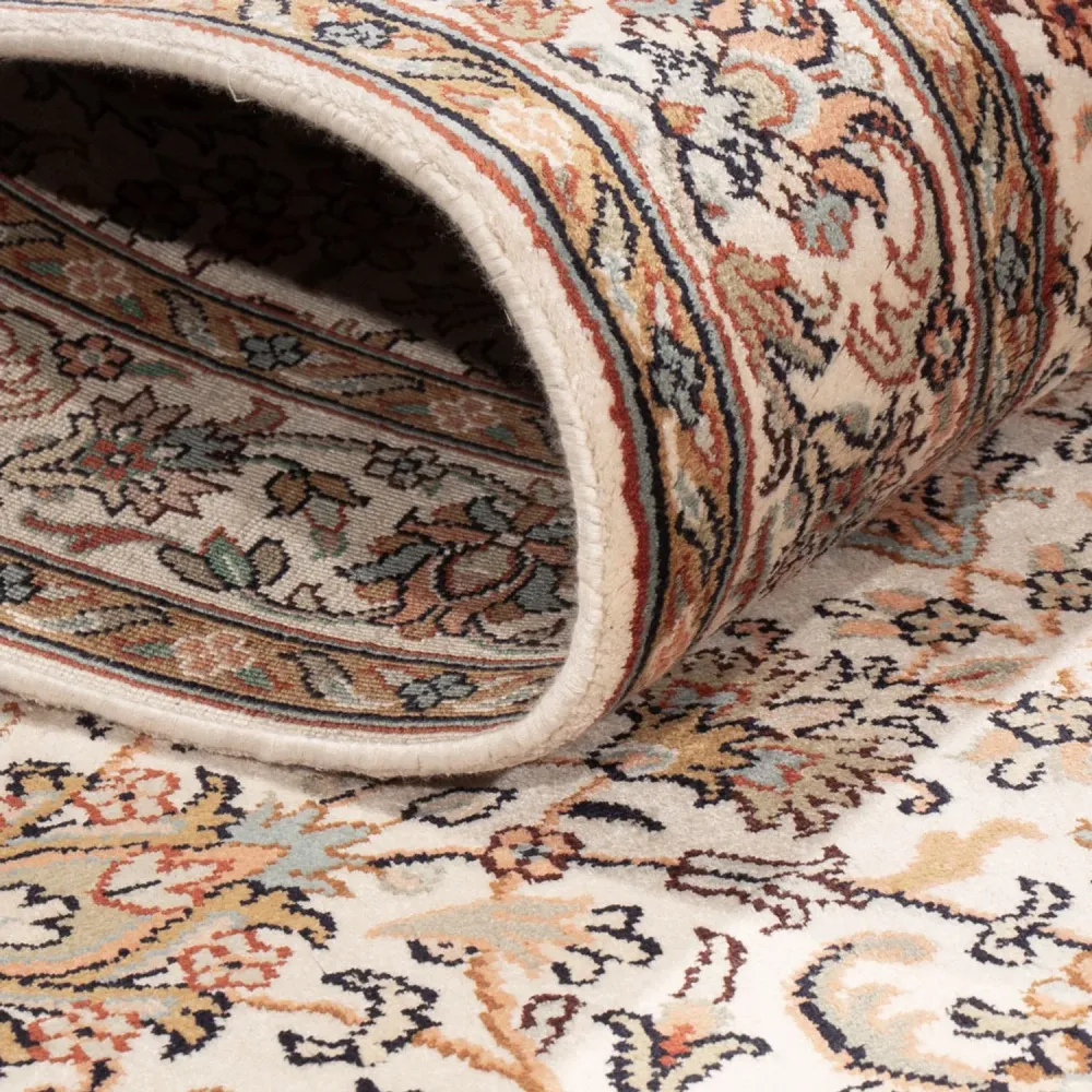 Løper Silketeppe - Kashmir silke - 308 x 80 cm - beige