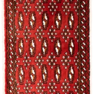 Løper Turkaman teppe - 100 x 50 cm - rød