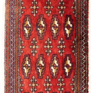 Løper Turkaman teppe - 100 x 50 cm - rød