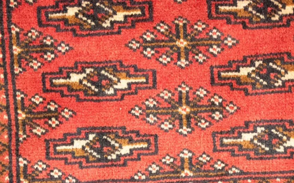 Løper Turkaman teppe - 100 x 50 cm - rød