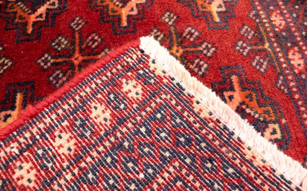 Løper Turkaman teppe - 100 x 50 cm - rød