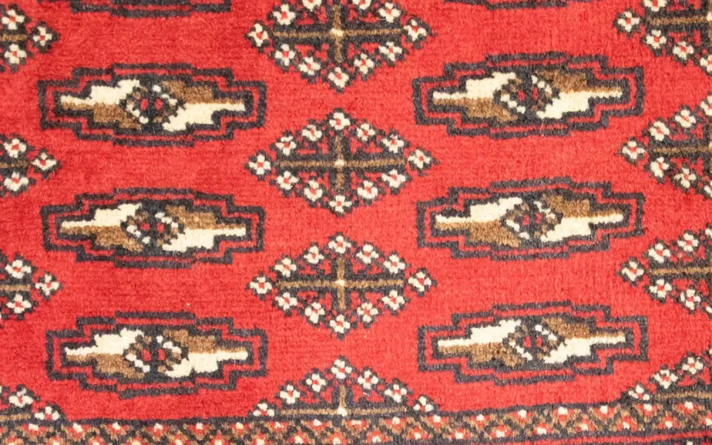 Løper Turkaman teppe - 100 x 50 cm - rød