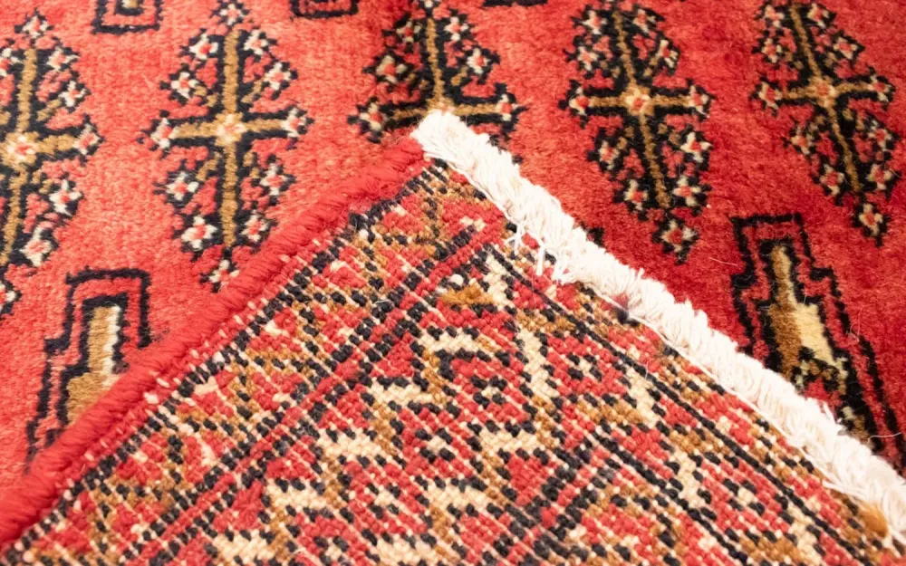 Løper Turkaman teppe - 100 x 50 cm - rød