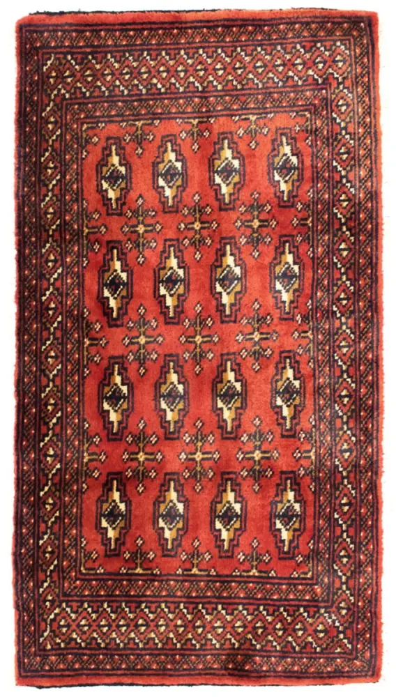 Løper Turkaman teppe - 100 x 50 cm - rød
