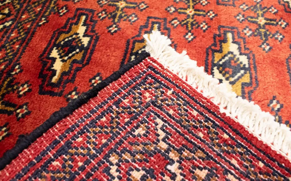 Løper Turkaman teppe - 100 x 50 cm - rød