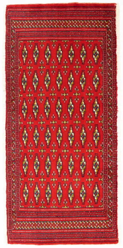 Løper Turkaman teppe - 100 x 50 cm - rød