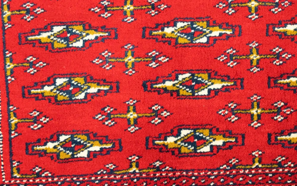 Løper Turkaman teppe - 100 x 50 cm - rød
