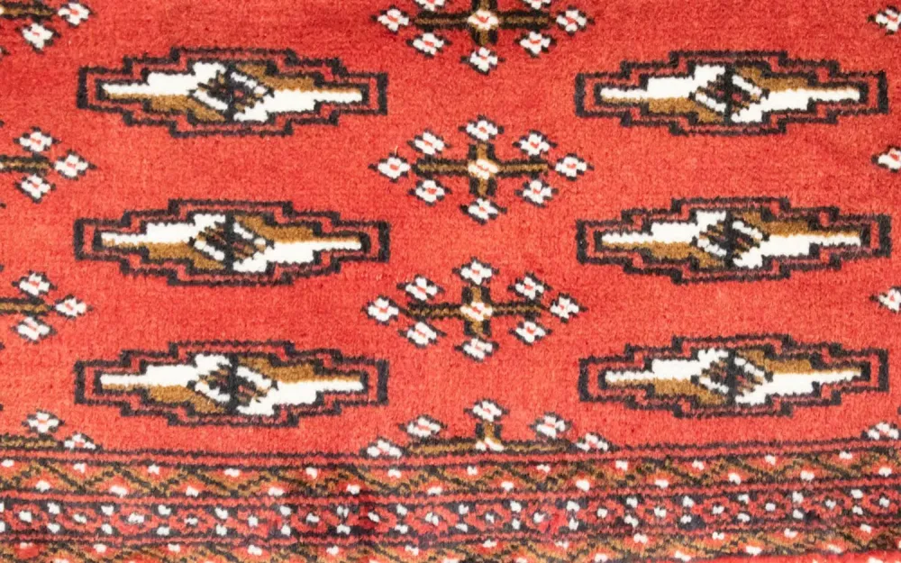 Løper Turkaman teppe - 100 x 50 cm - rød