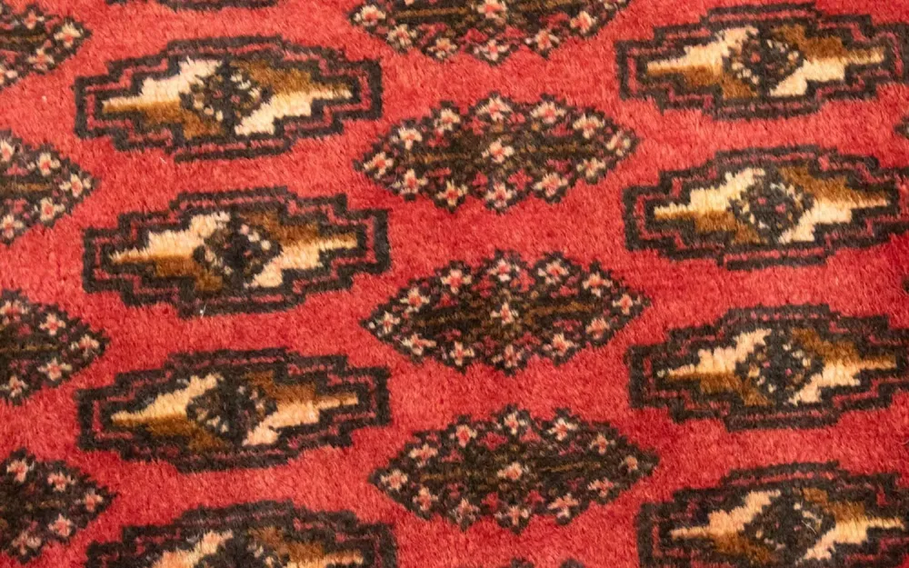Løper Turkaman teppe - 100 x 50 cm - rød