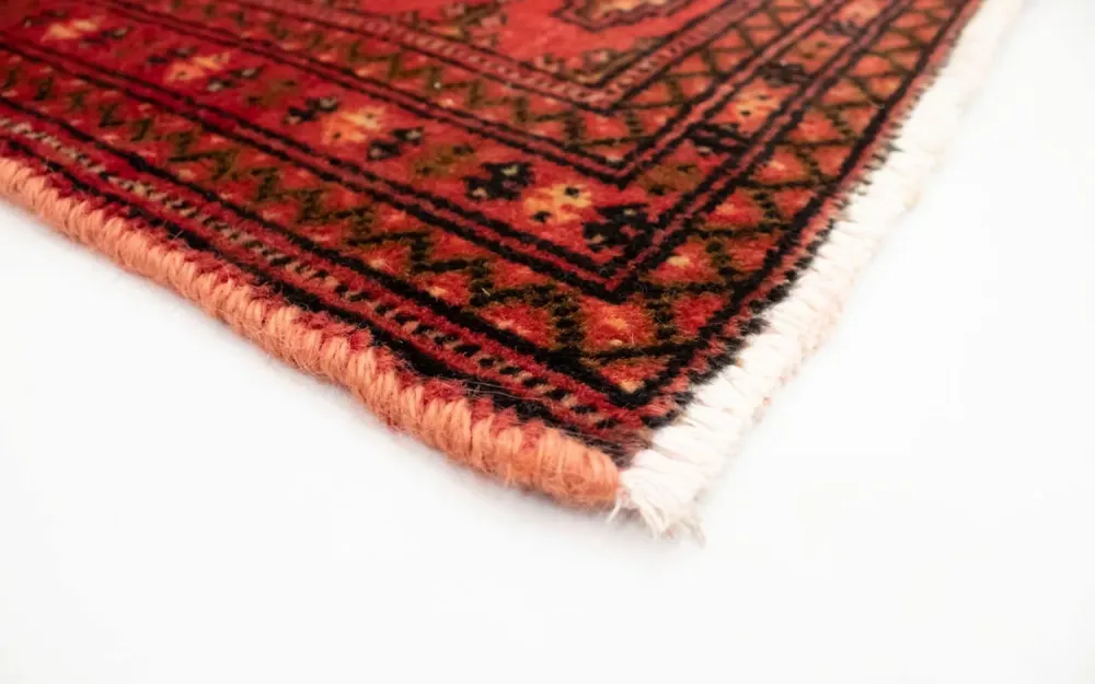 Løper Turkaman teppe - 100 x 50 cm - rød