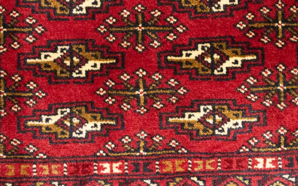 Løper Turkaman teppe - 100 x 50 cm - rød