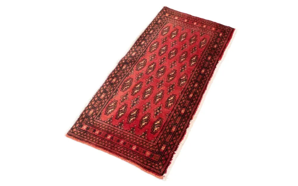 Løper Turkaman teppe - 100 x 50 cm - rød