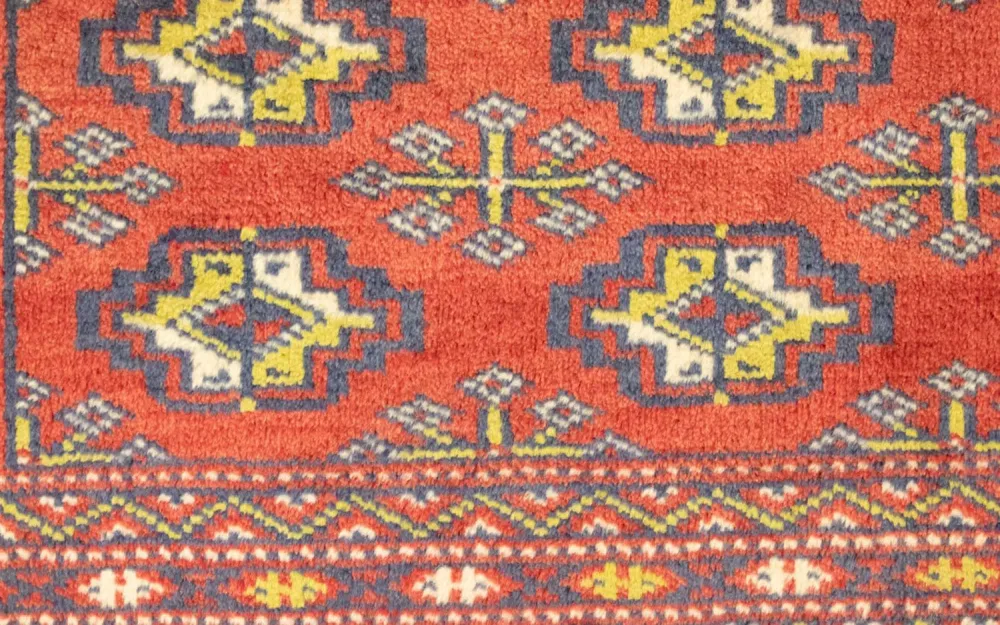 Løper Turkaman teppe - 100 x 50 cm - rød