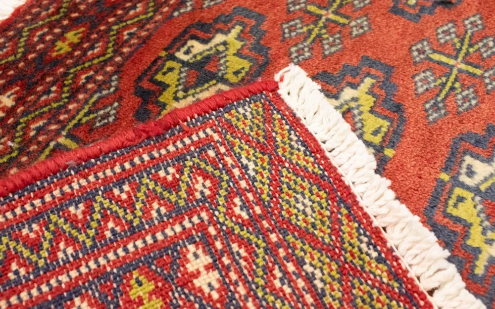 Løper Turkaman teppe - 100 x 50 cm - rød