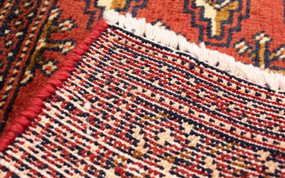Løper Turkaman teppe - 100 x 50 cm - rød