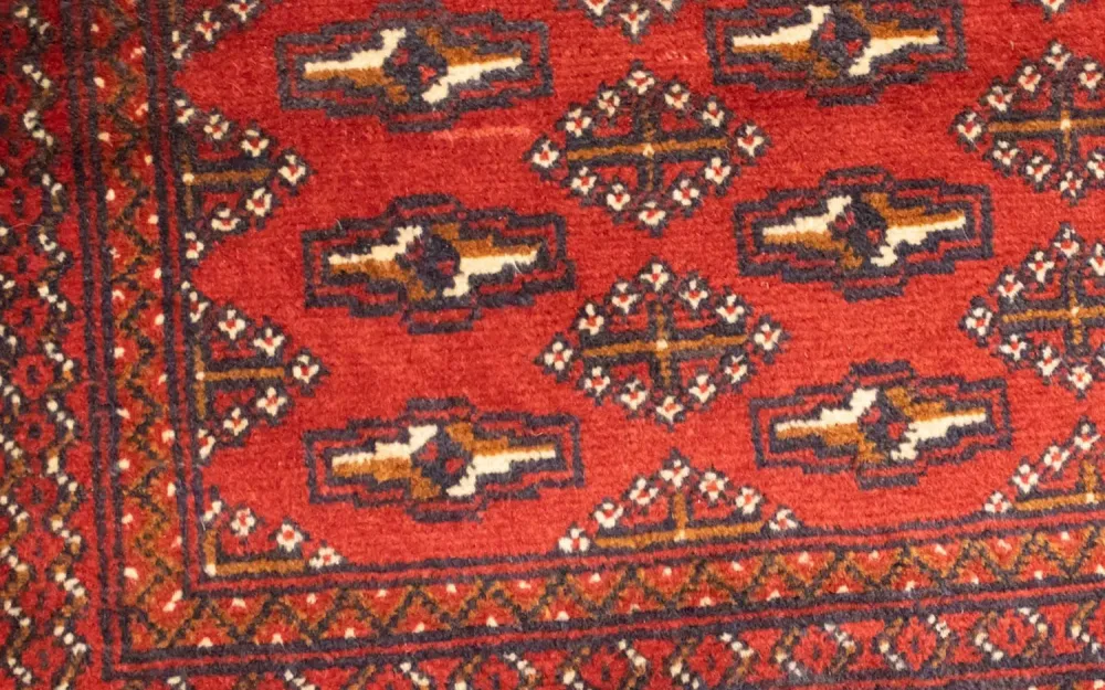 Løper Turkaman teppe - 100 x 50 cm - rød