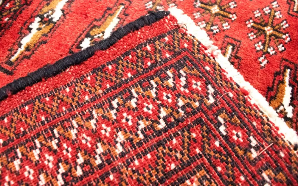 Løper Turkaman teppe - 100 x 50 cm - rød