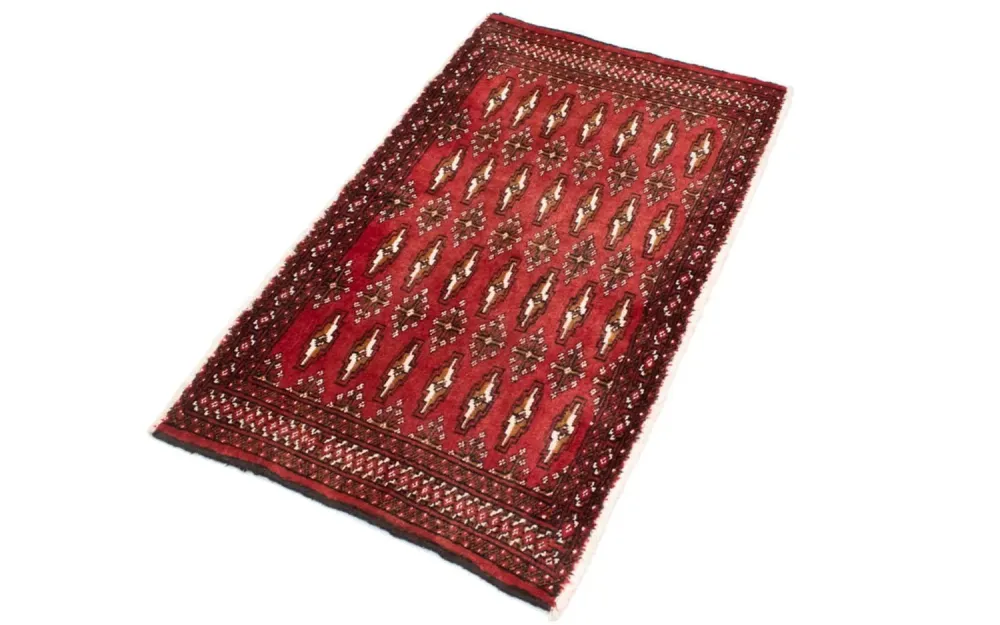 Løper Turkaman teppe - 100 x 50 cm - rød