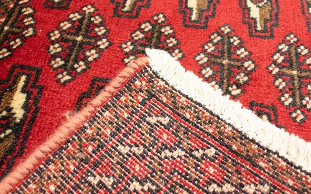 Løper Turkaman teppe - 100 x 50 cm - rød