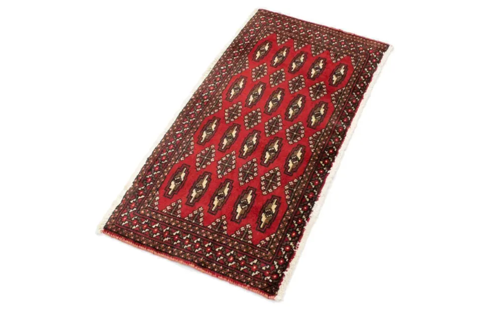 Løper Turkaman teppe - 100 x 50 cm - rød