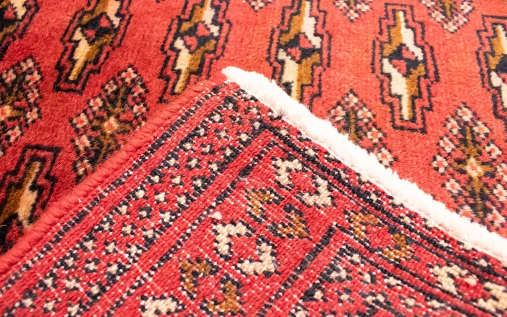 Løper Turkaman teppe - 100 x 50 cm - rød