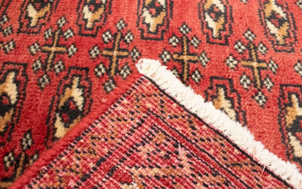 Løper Turkaman teppe - 100 x 50 cm - rød