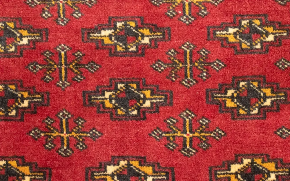 Løper Turkaman teppe - 100 x 50 cm - rød