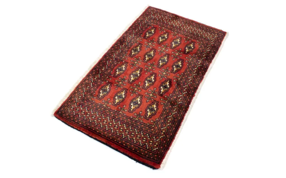 Løper Turkaman teppe - 100 x 50 cm - rød