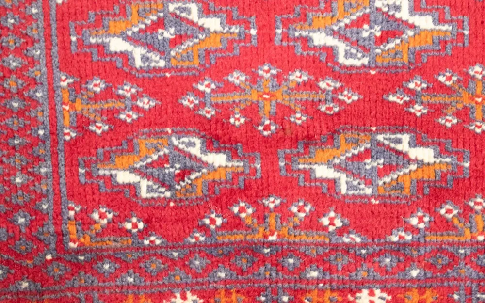 Løper Turkaman teppe - 100 x 50 cm - rød