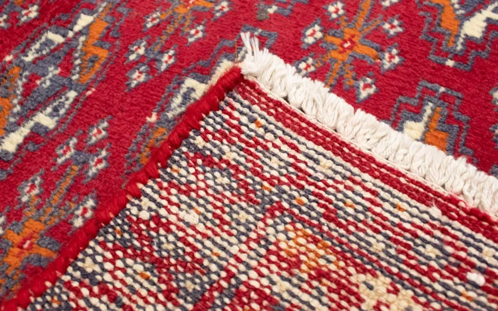 Løper Turkaman teppe - 100 x 50 cm - rød