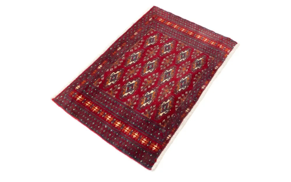 Løper Turkaman teppe - 100 x 50 cm - rød