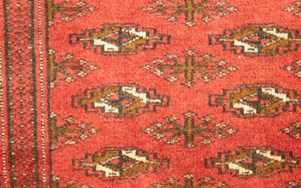 Løper Turkaman teppe - 100 x 50 cm - rød