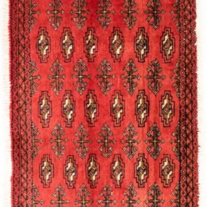 Løper Turkaman teppe - 100 x 50 cm - rød