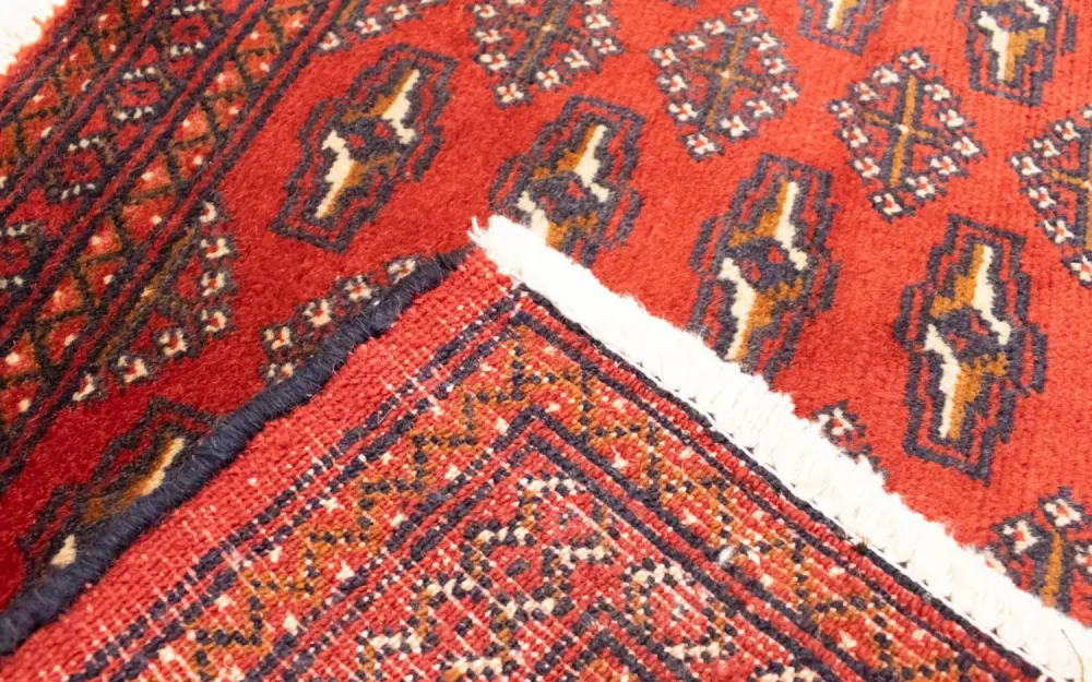 Løper Turkaman teppe - 100 x 50 cm - rød